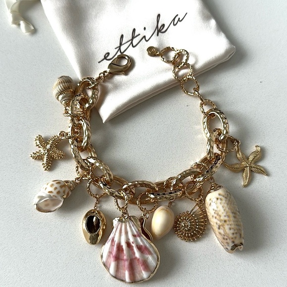 Ettika Gold Seashell Charm Bracelet - Picture 2 of 4